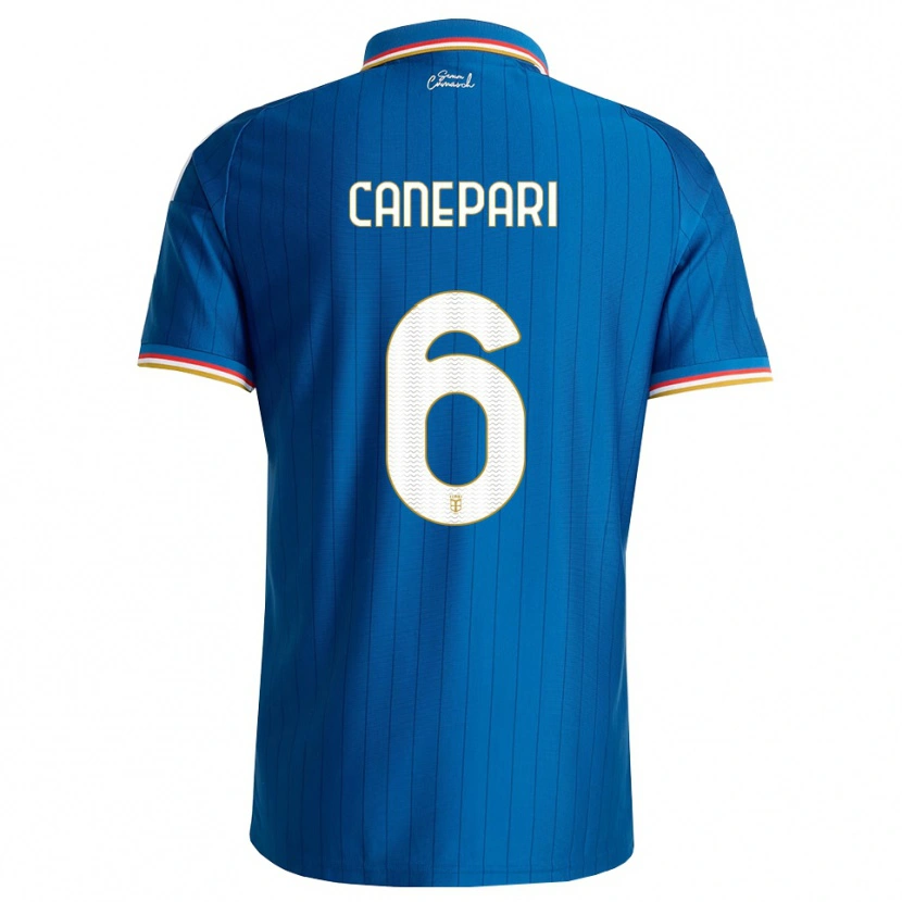 Danxen Bambino Maglia Lorenzo Canepari #6 Blu Bianco Rosso Kit Gara Home 2026/27 Maglietta