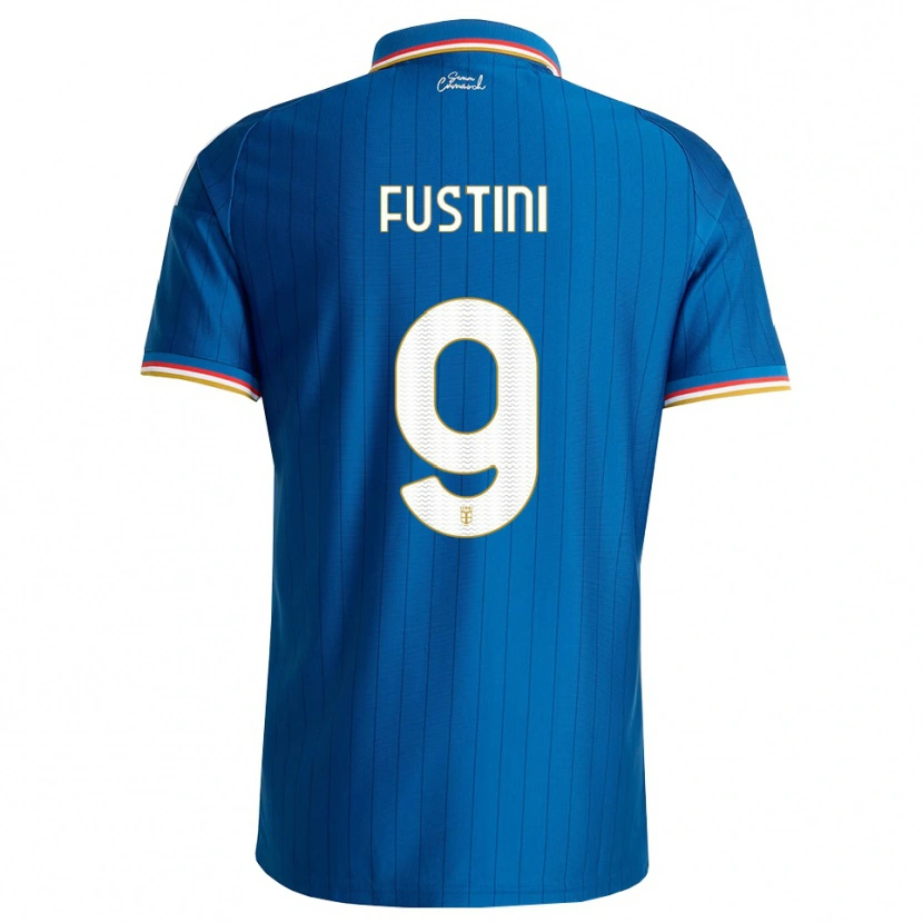 Danxen Bambino Maglia Kevin Fustini #9 Blu Bianco Rosso Kit Gara Home 2026/27 Maglietta