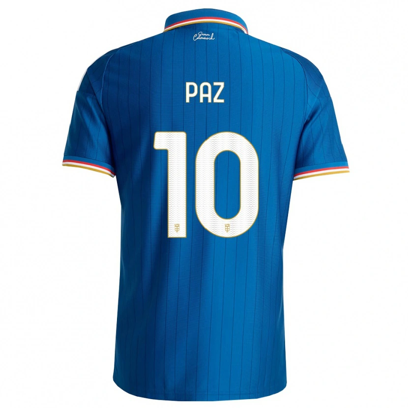 Danxen Bambino Maglia Nico Paz #10 Blu Bianco Rosso Kit Gara Home 2026/27 Maglietta