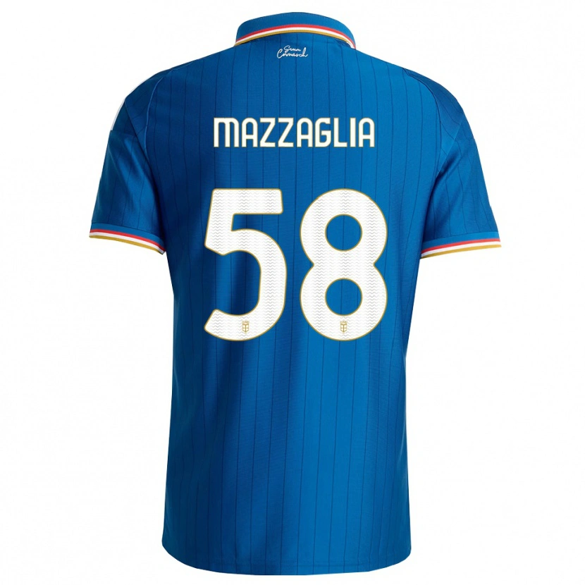 Danxen Bambino Maglia Giuseppe Mazzaglia #58 Blu Bianco Rosso Kit Gara Home 2026/27 Maglietta