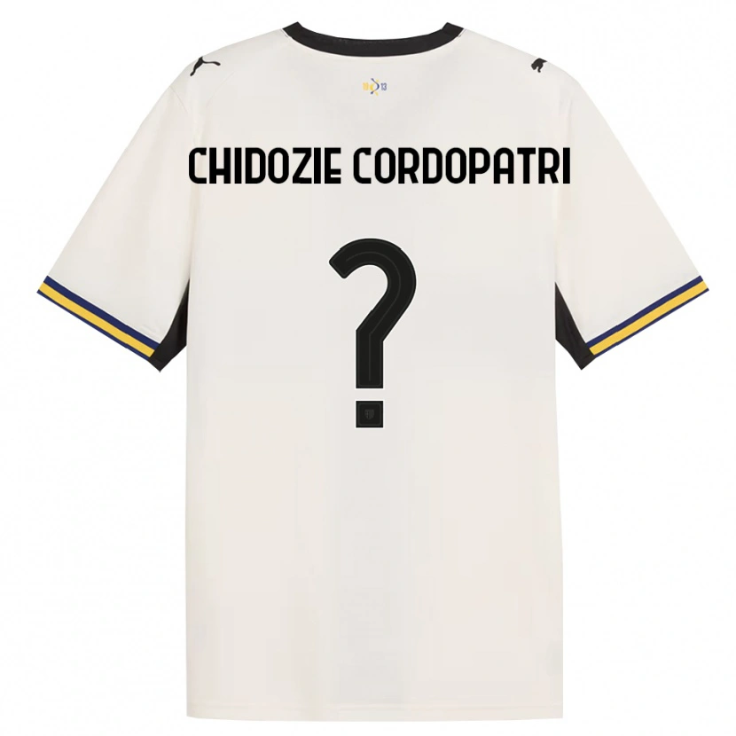 Danxen Bambino Maglia Mark Chidozie Cordopatri #0 Bianco Avorio Nero Giallo Kit Gara Home 2026/27 Maglietta