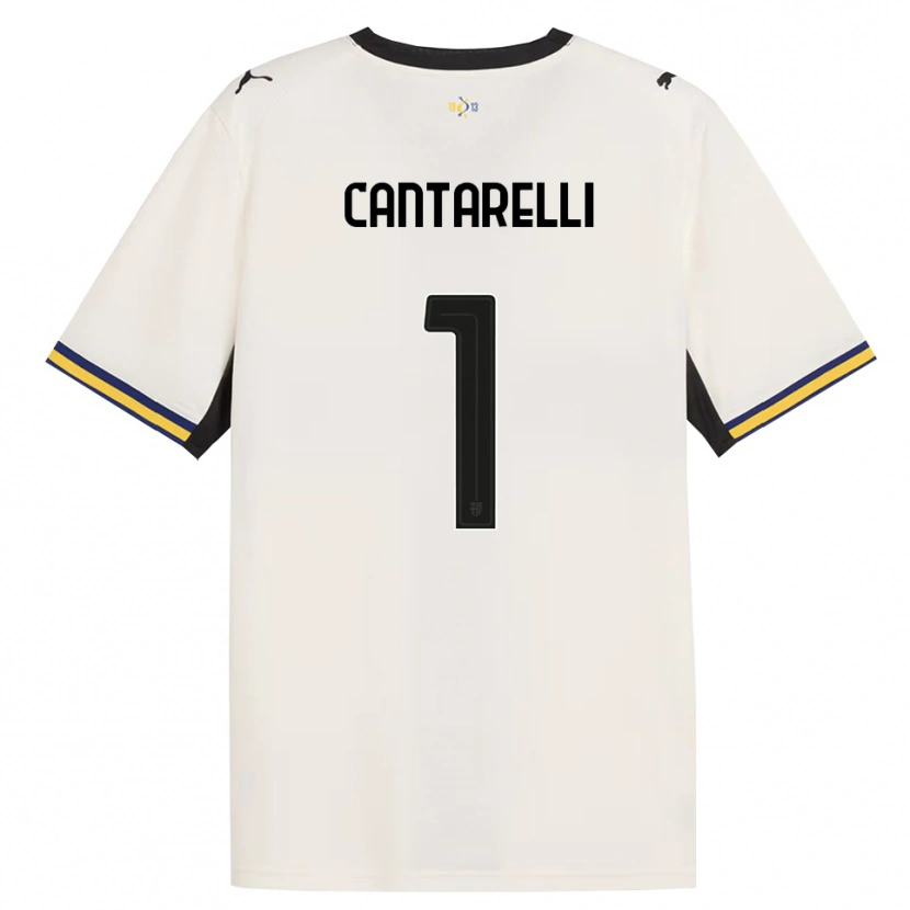 Danxen Bambino Maglia Elia Cantarelli #1 Bianco Avorio Nero Giallo Kit Gara Home 2026/27 Maglietta