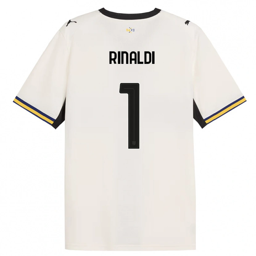 Danxen Bambino Maglia Filippo Rinaldi #1 Bianco Avorio Nero Giallo Kit Gara Home 2026/27 Maglietta
