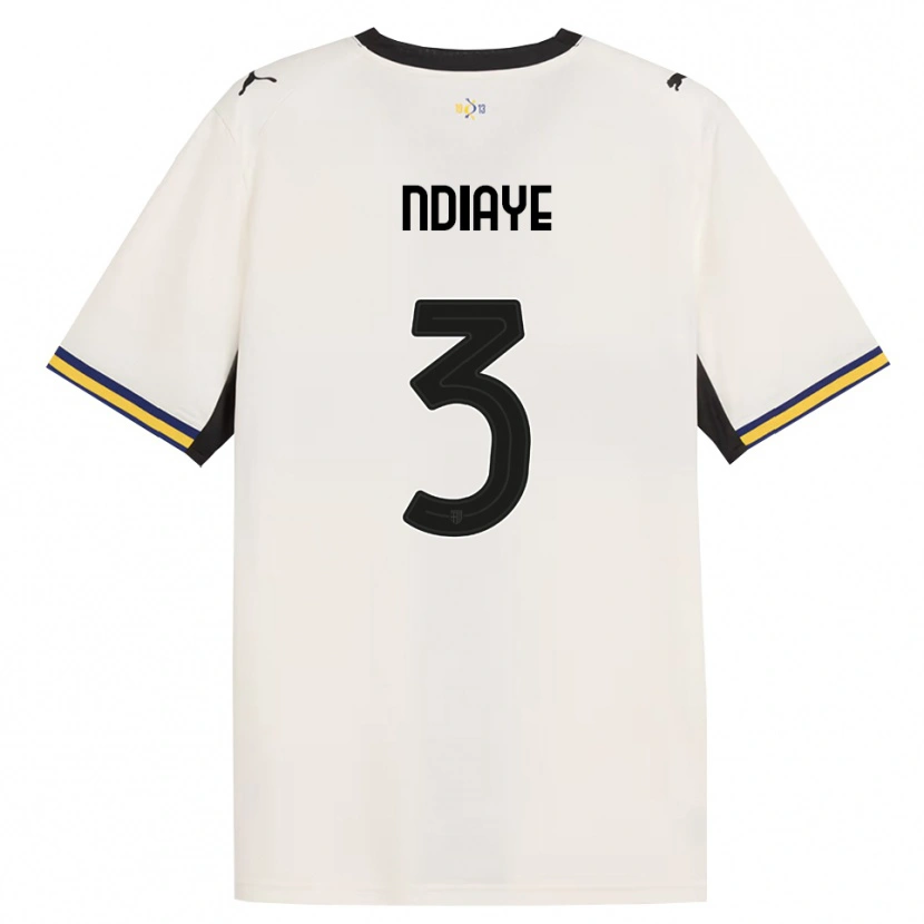 Danxen Bambino Maglia Abdoulaye Ndiaye #3 Bianco Avorio Nero Giallo Kit Gara Home 2026/27 Maglietta