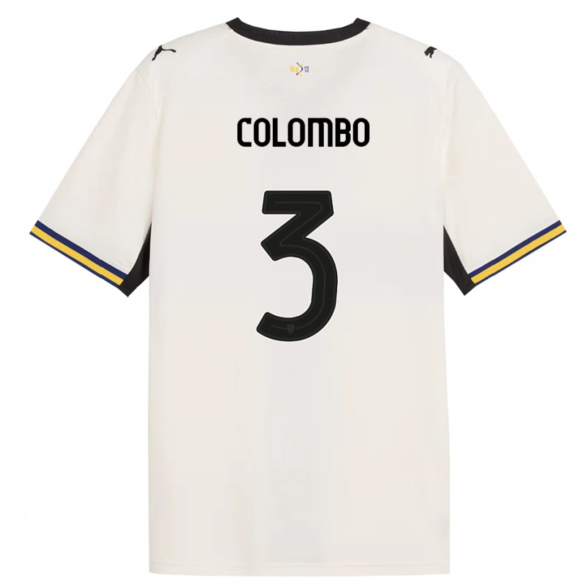 Danxen Bambino Maglia Daniel Colombo #3 Bianco Avorio Nero Giallo Kit Gara Home 2026/27 Maglietta