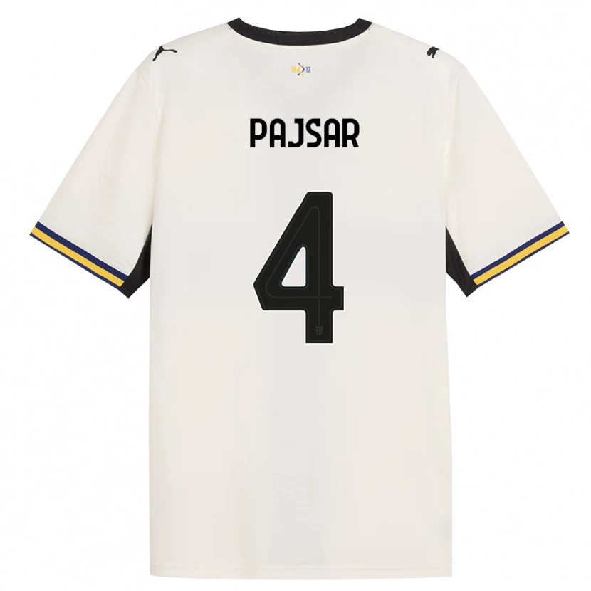 Danxen Bambino Maglia Karlo Pajsar #4 Bianco Avorio Nero Giallo Kit Gara Home 2026/27 Maglietta
