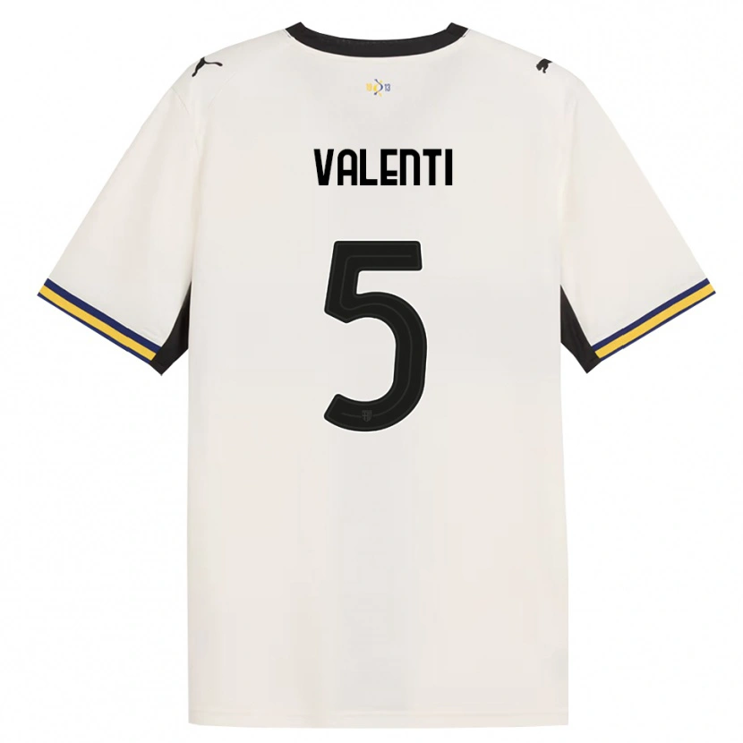 Danxen Bambino Maglia Lautaro Valenti #5 Bianco Avorio Nero Giallo Kit Gara Home 2026/27 Maglietta
