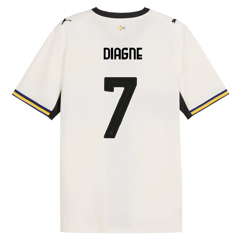 Danxen Bambino Maglia Fallou Diagne #7 Bianco Avorio Nero Giallo Kit Gara Home 2026/27 Maglietta