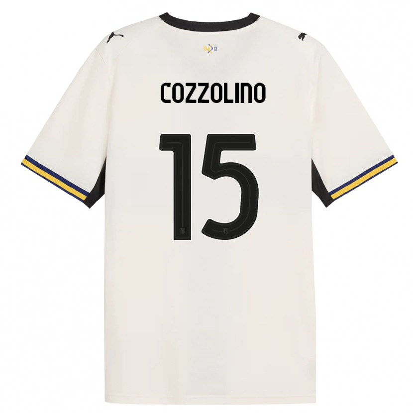 Danxen Bambino Maglia Christian Cozzolino #15 Bianco Avorio Nero Giallo Kit Gara Home 2026/27 Maglietta