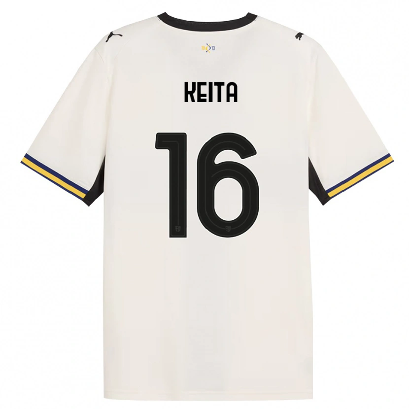 Danxen Bambino Maglia Mandela Keita #16 Bianco Avorio Nero Giallo Kit Gara Home 2026/27 Maglietta