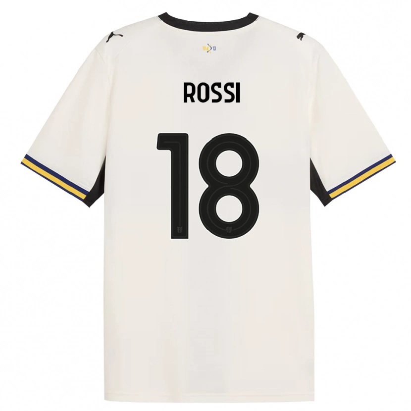 Danxen Bambino Maglia Diego Rossi #18 Bianco Avorio Nero Giallo Kit Gara Home 2026/27 Maglietta