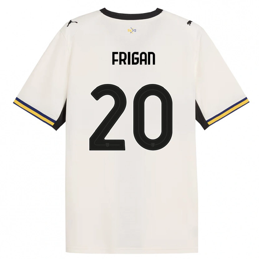 Danxen Bambino Maglia Matija Frigan #20 Bianco Avorio Nero Giallo Kit Gara Home 2026/27 Maglietta