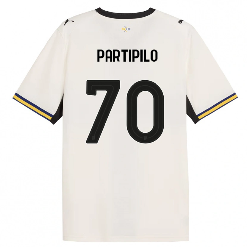 Danxen Bambino Maglia Anthony Partipilo #70 Bianco Avorio Nero Giallo Kit Gara Home 2026/27 Maglietta