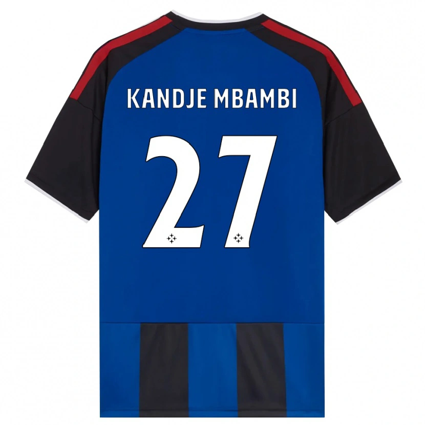 Danxen Bambino Maglia Jeremy Mbambi #27 Nero Rosso Bianco Blu Kit Gara Home 2026/27 Maglietta