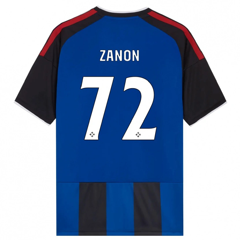 Danxen Bambino Maglia Simone Zanon #72 Nero Rosso Bianco Blu Kit Gara Home 2026/27 Maglietta