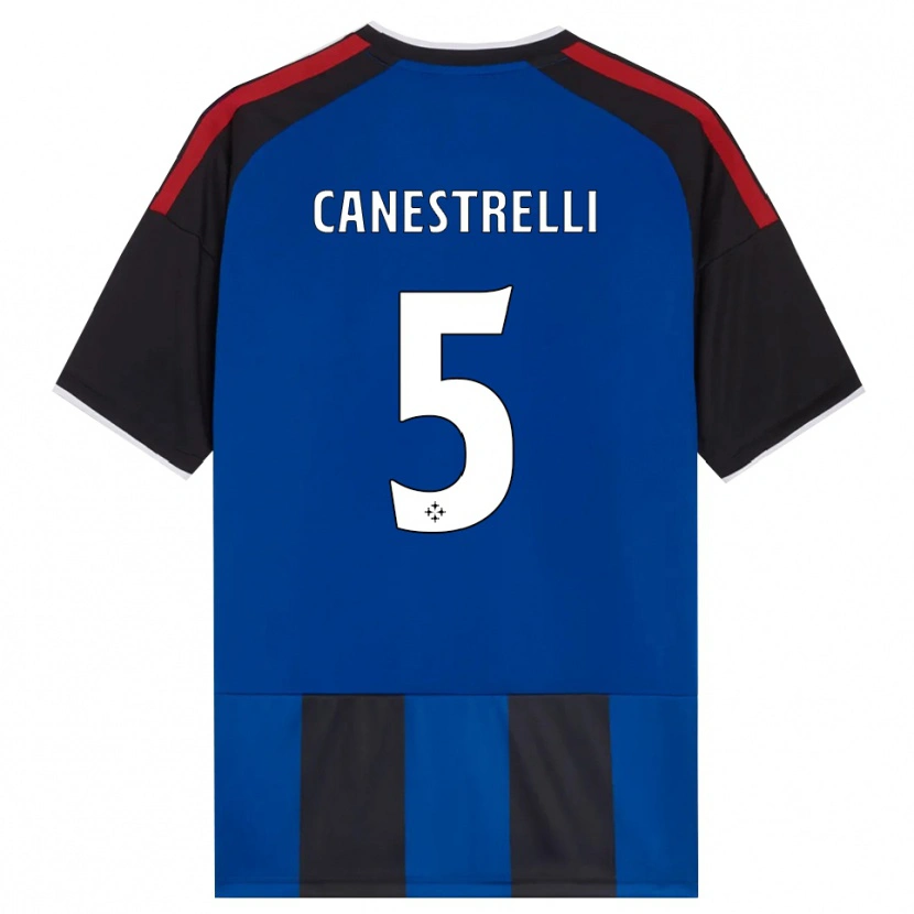 Danxen Bambino Maglia Simone Canestrelli #5 Nero Rosso Bianco Blu Kit Gara Home 2026/27 Maglietta
