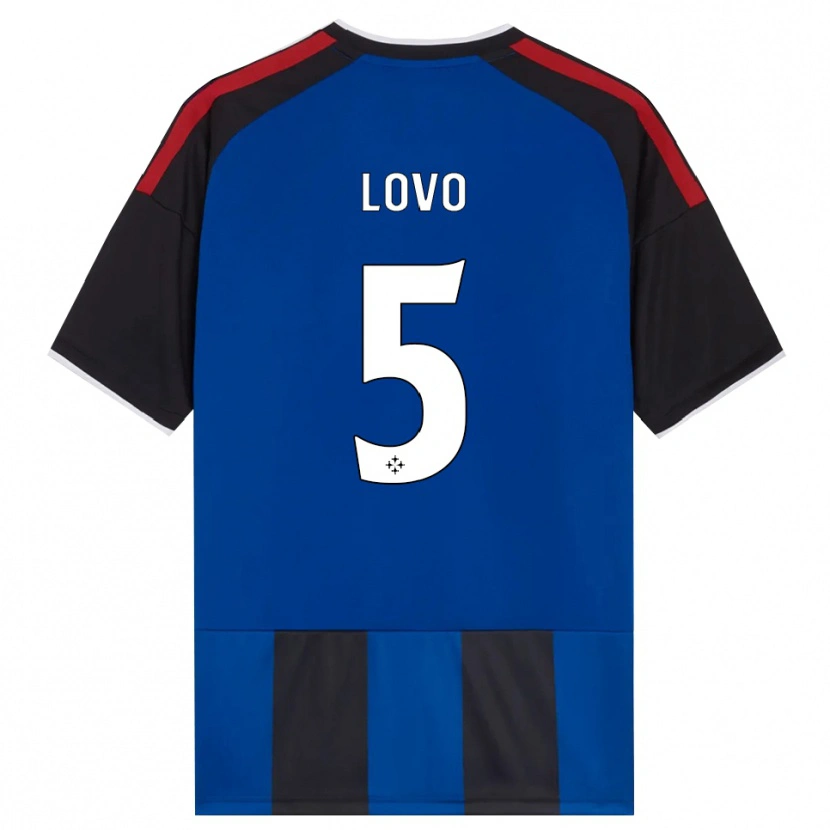 Danxen Bambino Maglia Pietro Lovo #5 Nero Rosso Bianco Blu Kit Gara Home 2026/27 Maglietta