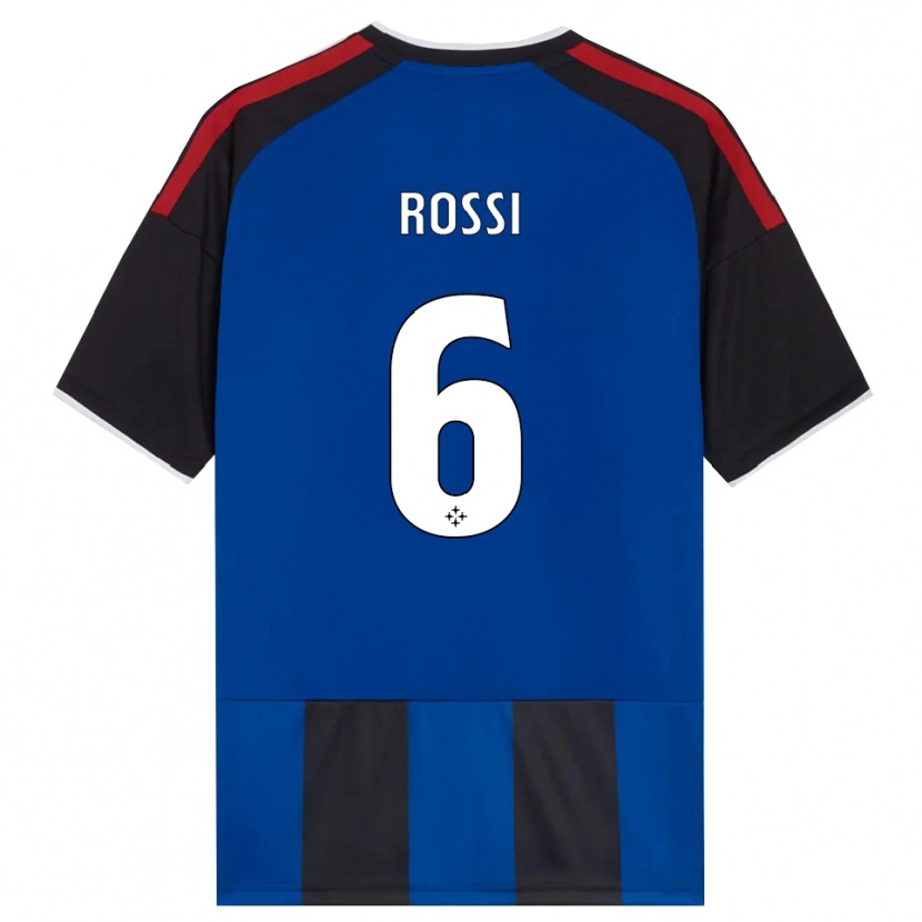 Danxen Bambino Maglia Francesco Rossi #6 Nero Rosso Bianco Blu Kit Gara Home 2026/27 Maglietta
