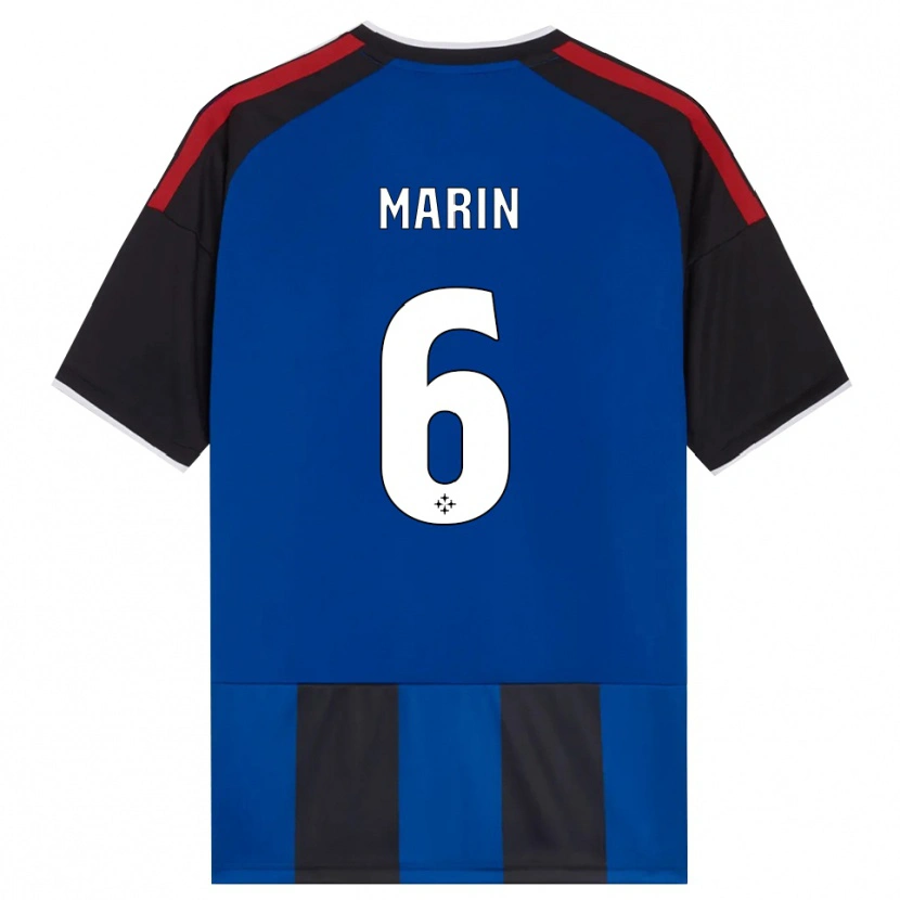 Danxen Bambino Maglia Marius Marin #6 Nero Rosso Bianco Blu Kit Gara Home 2026/27 Maglietta
