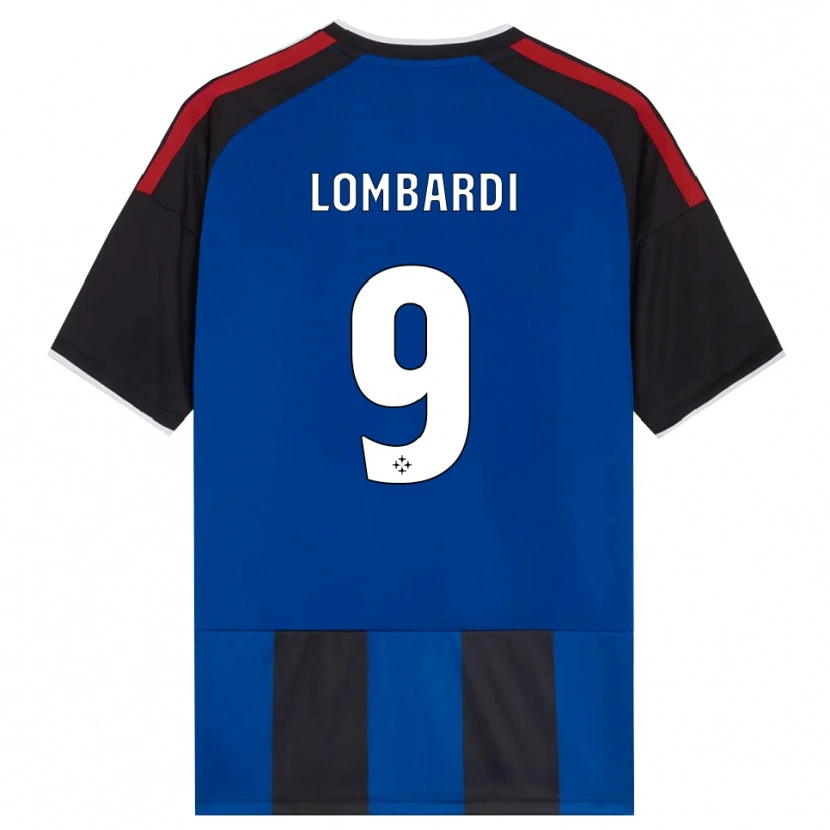 Danxen Bambino Maglia Samuele Lombardi #9 Nero Rosso Bianco Blu Kit Gara Home 2026/27 Maglietta