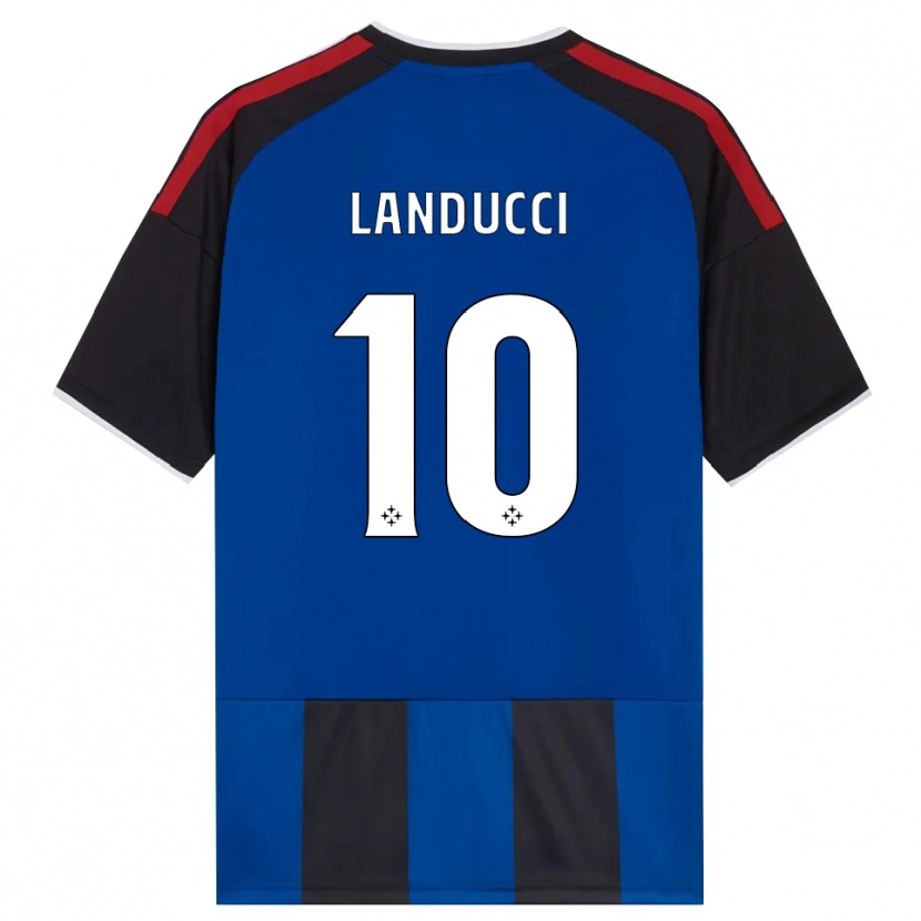 Danxen Bambino Maglia Umberto Landucci #10 Nero Rosso Bianco Blu Kit Gara Home 2026/27 Maglietta