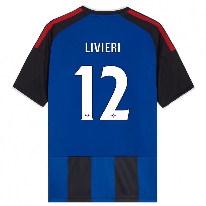 Danxen Bambino Maglia Alessandro Livieri #12 Nero Rosso Bianco Blu Kit Gara Home 2026/27 Maglietta