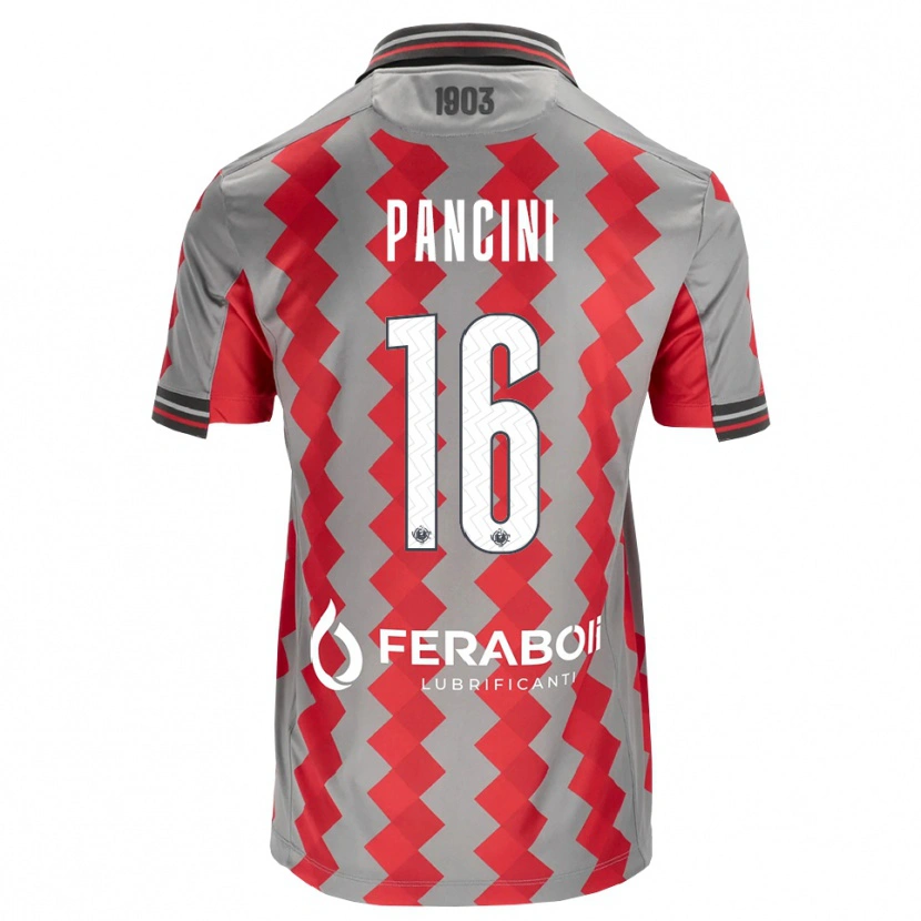Danxen Bambino Maglia Alex Pancini #16 Grigio Rosso Bianco Kit Gara Home 2026/27 Maglietta