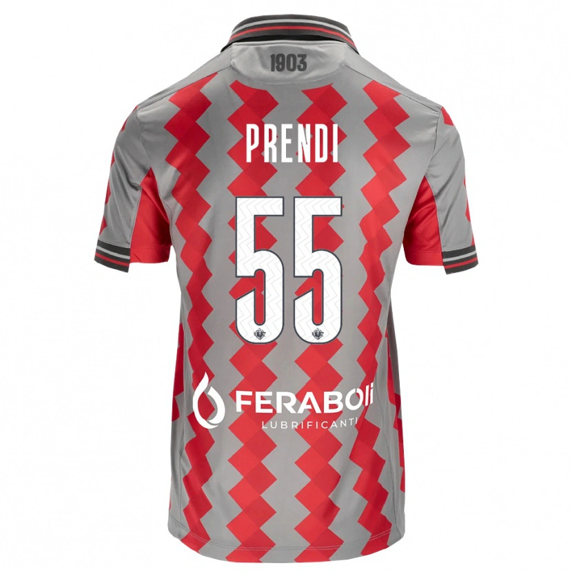 Danxen Bambino Maglia Denis Prendi #55 Grigio Rosso Bianco Kit Gara Home 2026/27 Maglietta