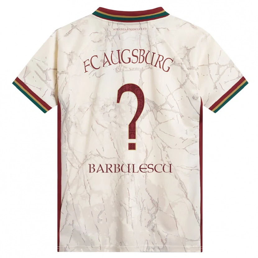 Danxen Bambino Maglia Luca Bărbulescu #0 Verde Riso Bianco Borgogna Kit Gara Home 2026/27 Maglietta