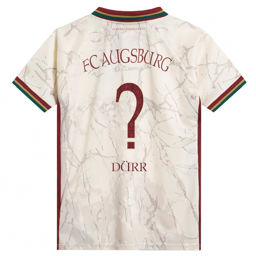 Danxen Bambino Maglia Ismar Dürr #0 Verde Riso Bianco Borgogna Kit Gara Home 2026/27 Maglietta
