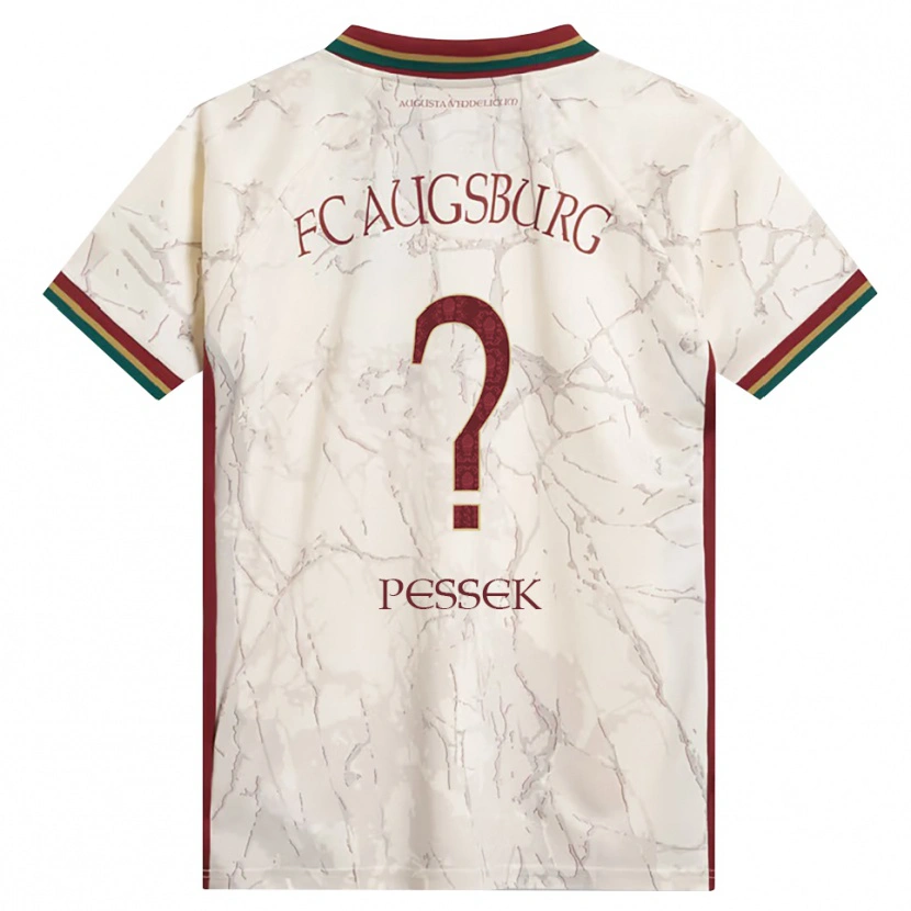 Danxen Bambino Maglia Luca Pessek #0 Verde Riso Bianco Borgogna Kit Gara Home 2026/27 Maglietta