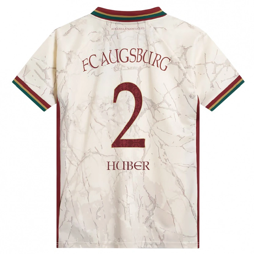 Danxen Bambino Maglia Fynn Huber #2 Verde Riso Bianco Borgogna Kit Gara Home 2026/27 Maglietta