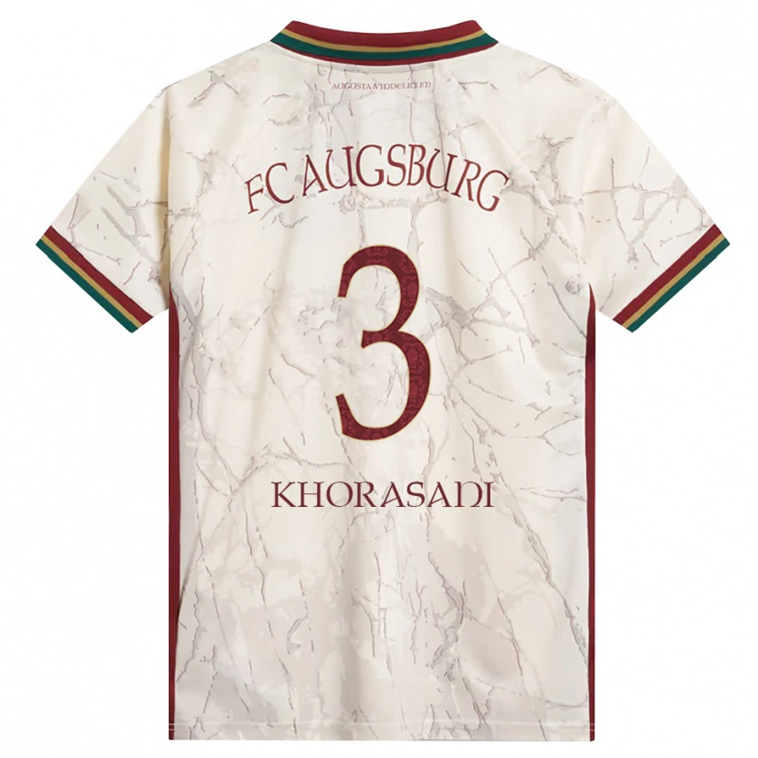 Danxen Bambino Maglia Ahmad Khorasani #3 Verde Riso Bianco Borgogna Kit Gara Home 2026/27 Maglietta
