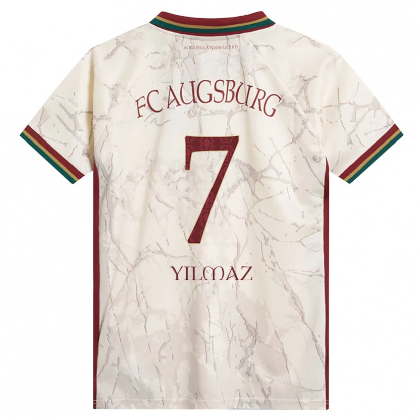 Danxen Bambino Maglia Eren Yılmaz #7 Verde Riso Bianco Borgogna Kit Gara Home 2026/27 Maglietta
