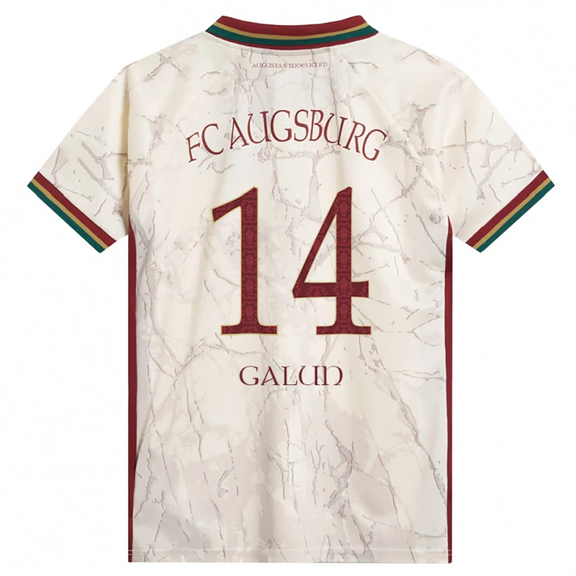 Danxen Bambino Maglia Damian Galun #14 Verde Riso Bianco Borgogna Kit Gara Home 2026/27 Maglietta