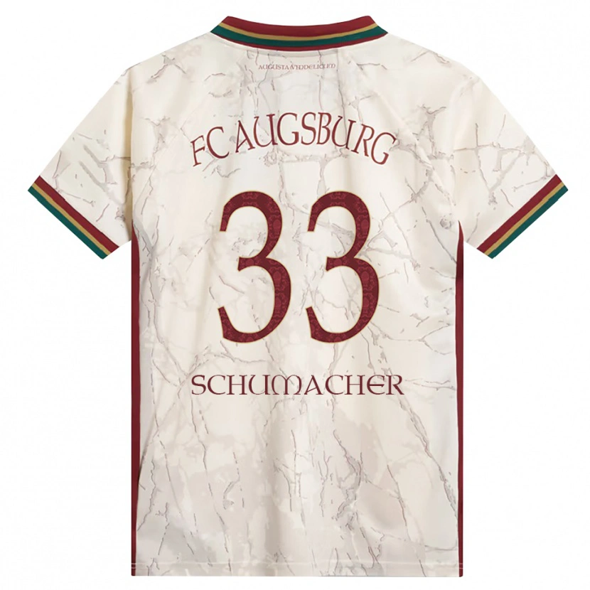 Danxen Bambino Maglia Till Schumacher #33 Verde Riso Bianco Borgogna Kit Gara Home 2026/27 Maglietta