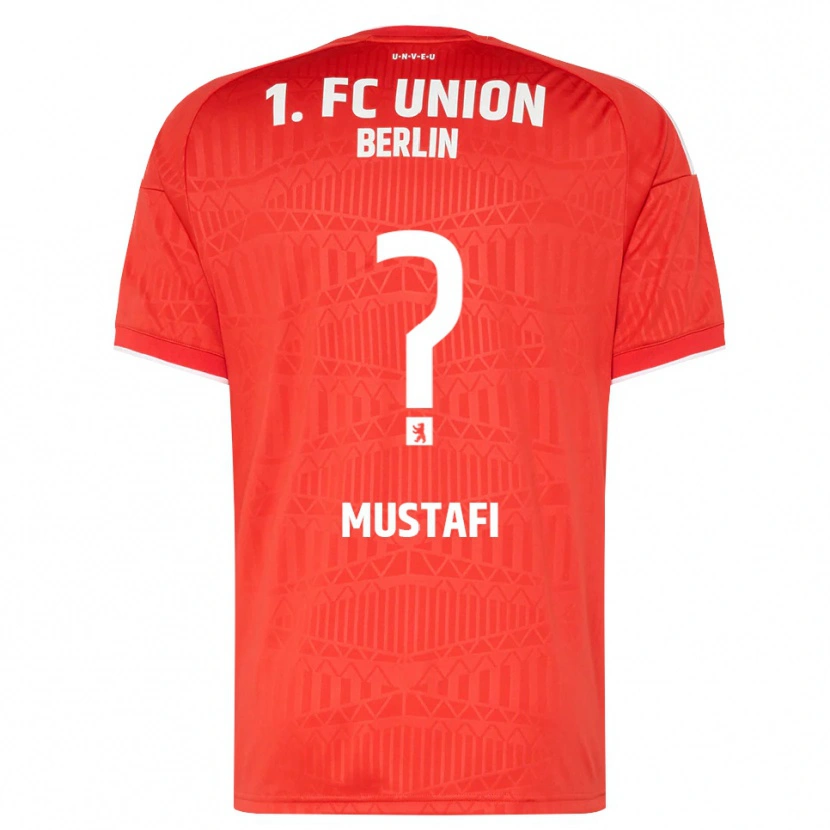 Danxen Bambino Maglia Adel Mustafi #0 Rosso Bianco Kit Gara Home 2026/27 Maglietta