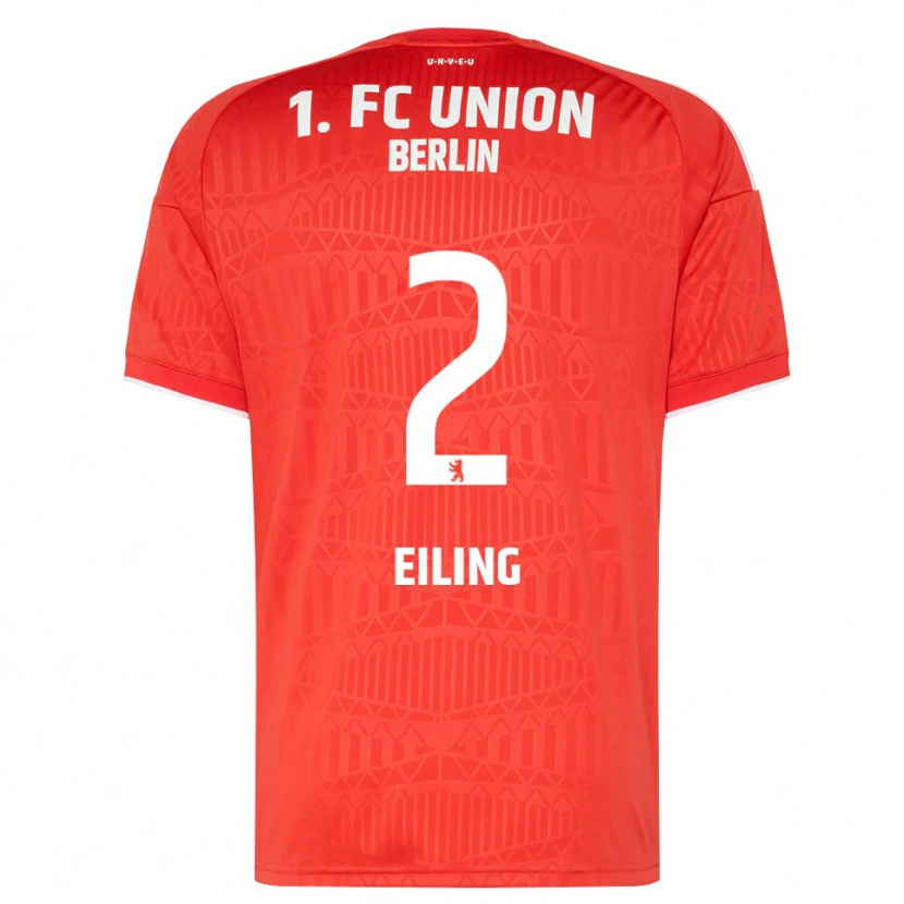 Danxen Bambino Maglia Phillip Eiling #2 Rosso Bianco Kit Gara Home 2026/27 Maglietta