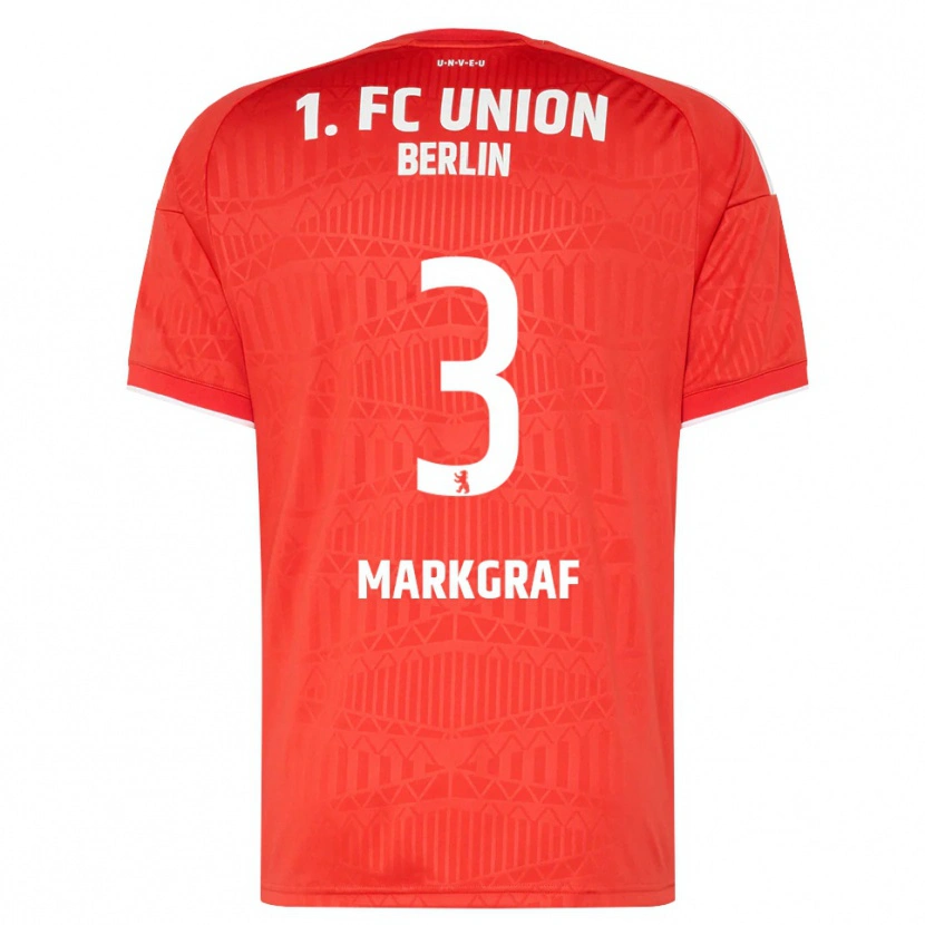 Danxen Bambino Maglia Andrik Markgraf #3 Rosso Bianco Kit Gara Home 2026/27 Maglietta