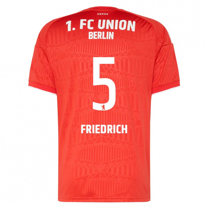 Danxen Bambino Maglia Marvin Friedrich #5 Rosso Bianco Kit Gara Home 2026/27 Maglietta