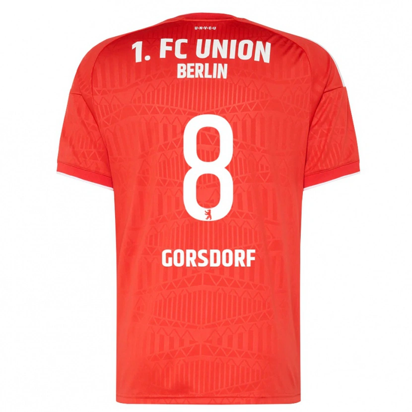 Danxen Bambino Maglia Lisa Görsdorf #8 Rosso Bianco Kit Gara Home 2026/27 Maglietta