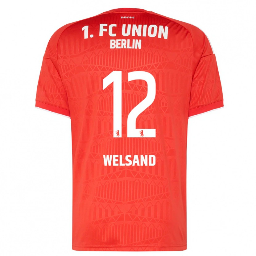 Danxen Bambino Maglia Oskar Welsand #12 Rosso Bianco Kit Gara Home 2026/27 Maglietta