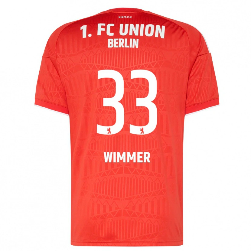 Danxen Bambino Maglia Pauline Wimmer #33 Rosso Bianco Kit Gara Home 2026/27 Maglietta