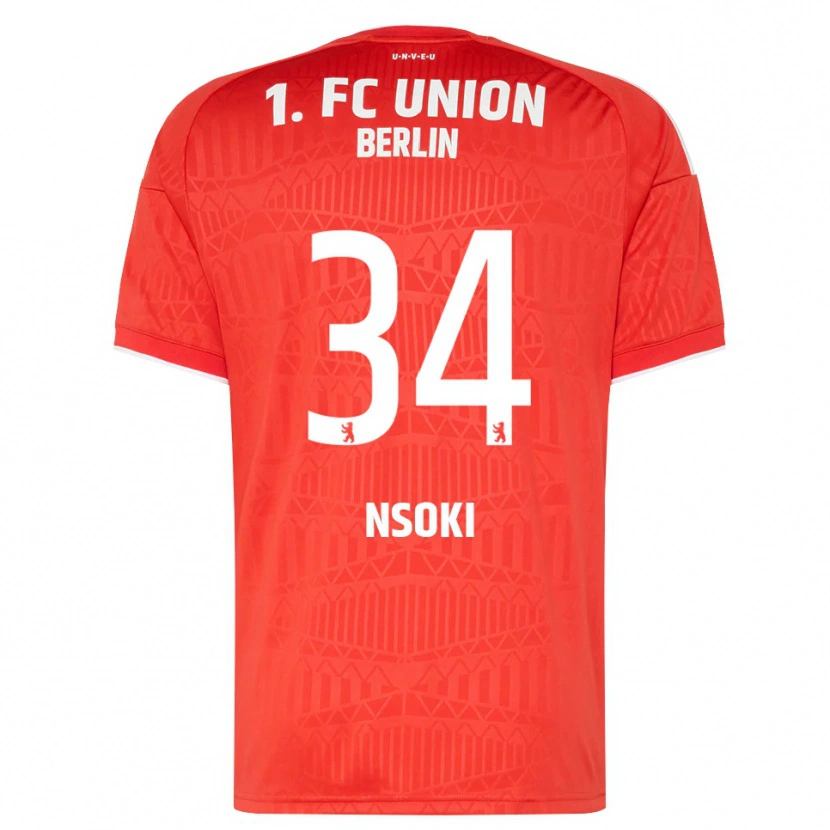 Danxen Bambino Maglia Stanley Nsoki #34 Rosso Bianco Kit Gara Home 2026/27 Maglietta