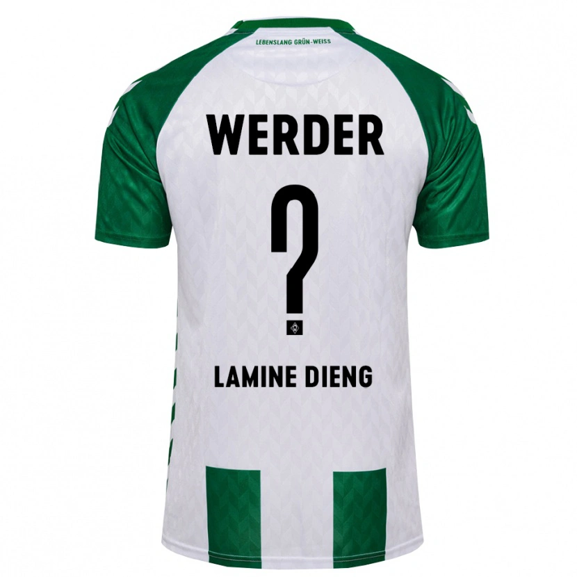 Danxen Bambino Maglia Mamadou Lamine Dieng #0 Verde Bianco Kit Gara Home 2026/27 Maglietta