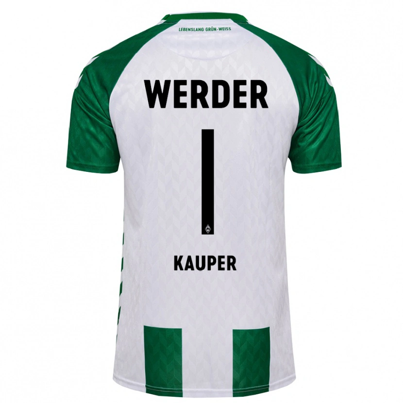 Danxen Bambino Maglia Ben Käuper #1 Verde Bianco Kit Gara Home 2026/27 Maglietta