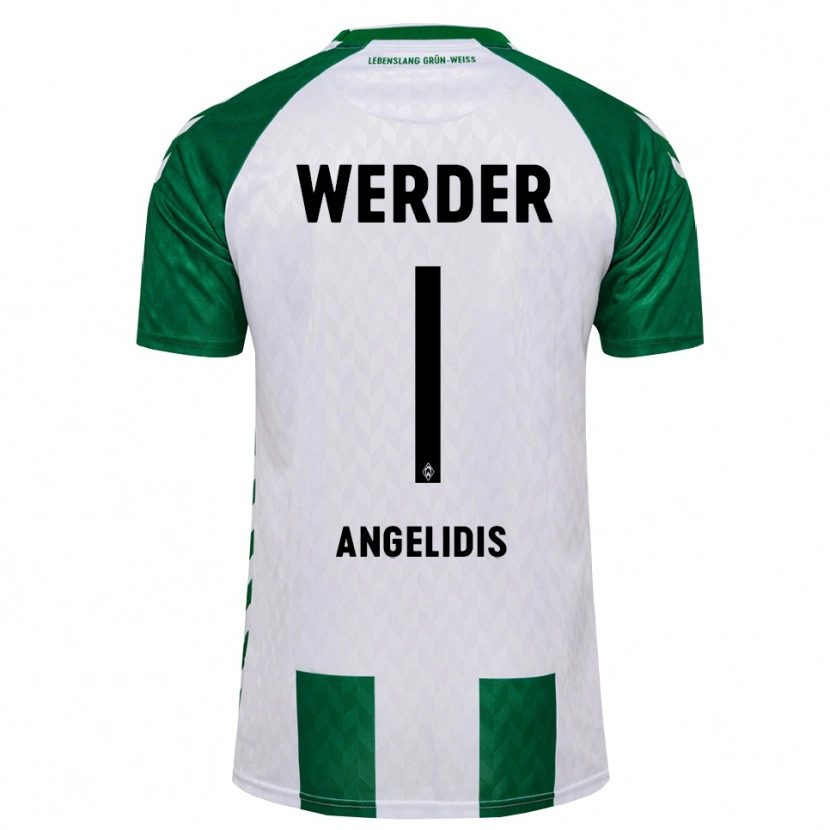 Danxen Bambino Maglia Spyros Angelidis #1 Verde Bianco Kit Gara Home 2026/27 Maglietta