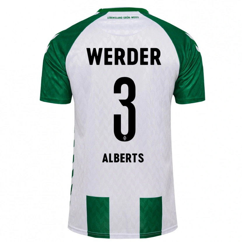 Danxen Bambino Maglia Christopher Alberts #3 Verde Bianco Kit Gara Home 2026/27 Maglietta