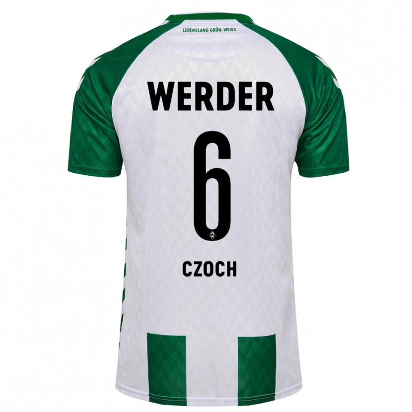 Danxen Bambino Maglia Mike Czoch #6 Verde Bianco Kit Gara Home 2026/27 Maglietta