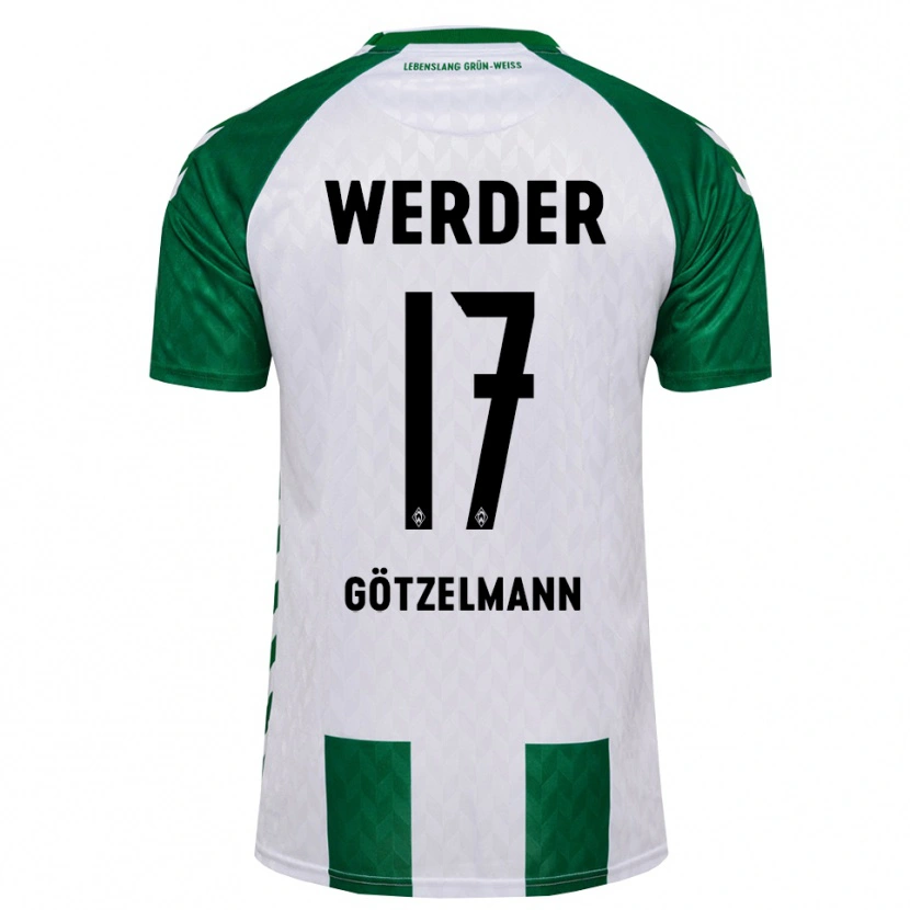 Danxen Bambino Maglia Patrick Götzelmann #17 Verde Bianco Kit Gara Home 2026/27 Maglietta